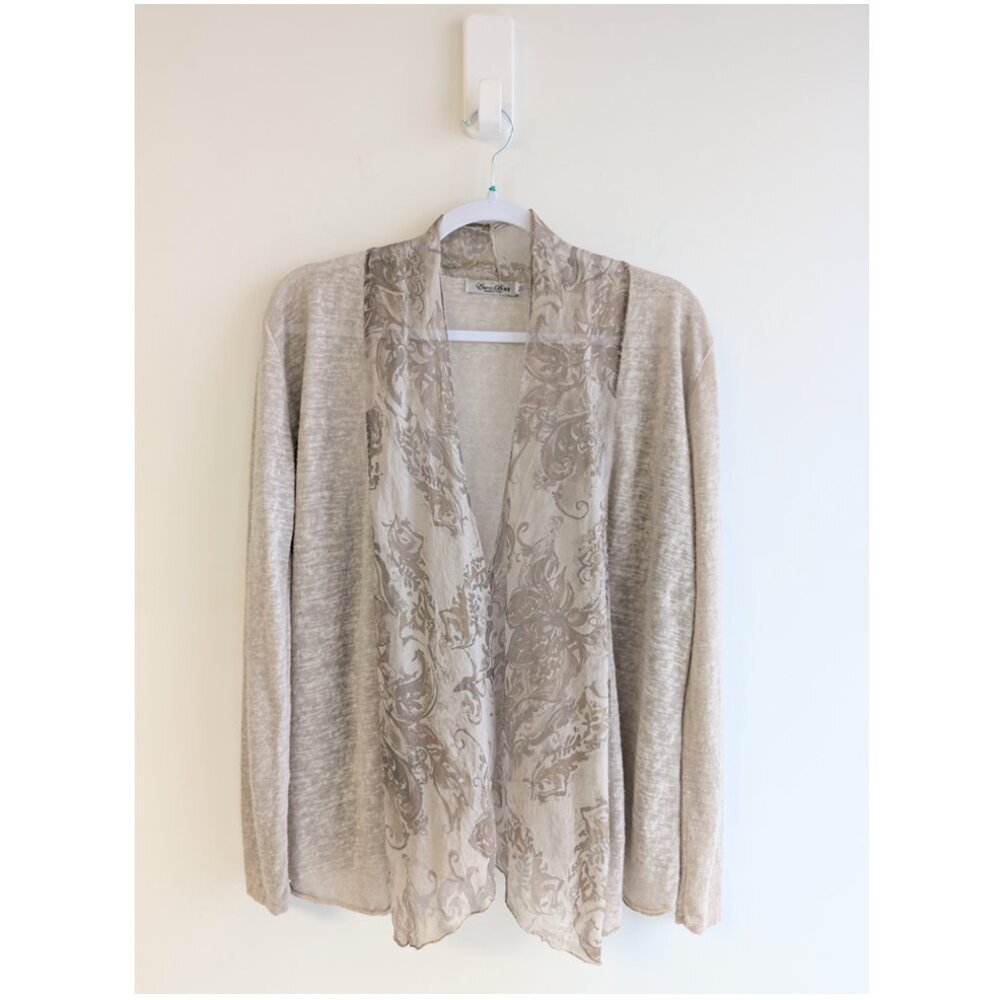 Elena Baldi Made in Italy burnout lightweight cardigan
